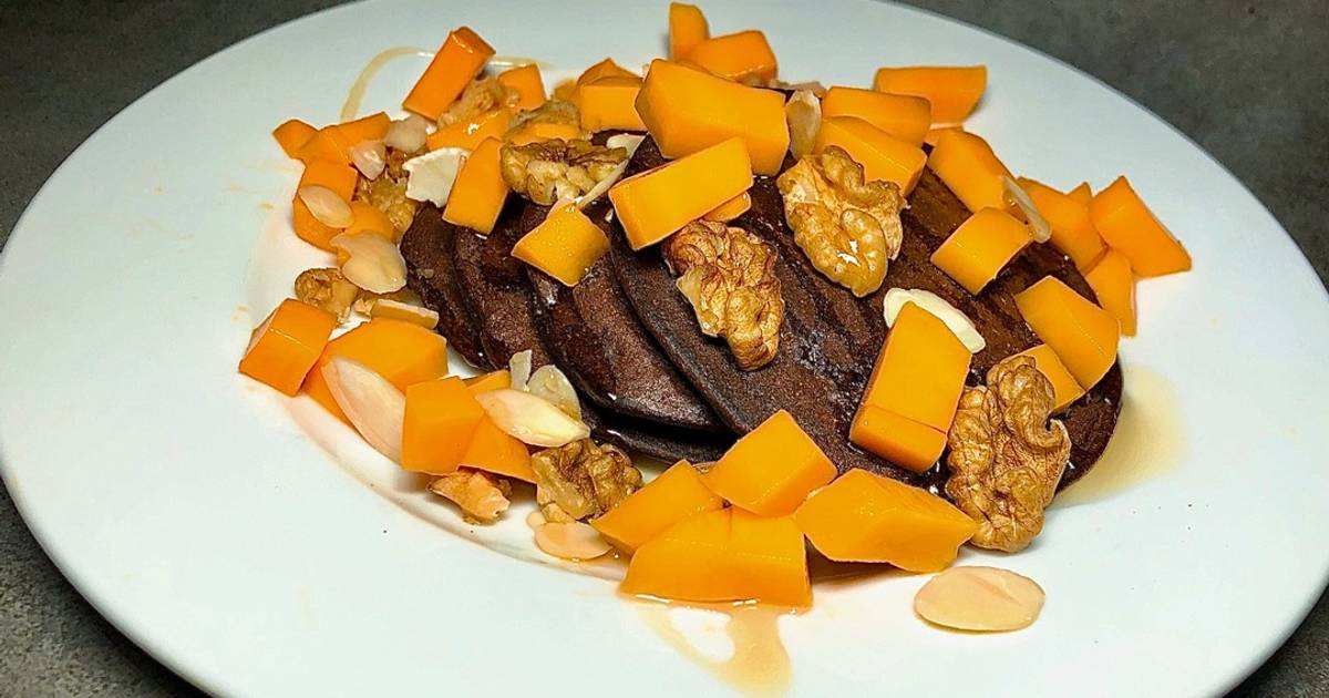 Eatclean - Pancake Yến Mạch, Chuối, Vị Cacao Full Topping