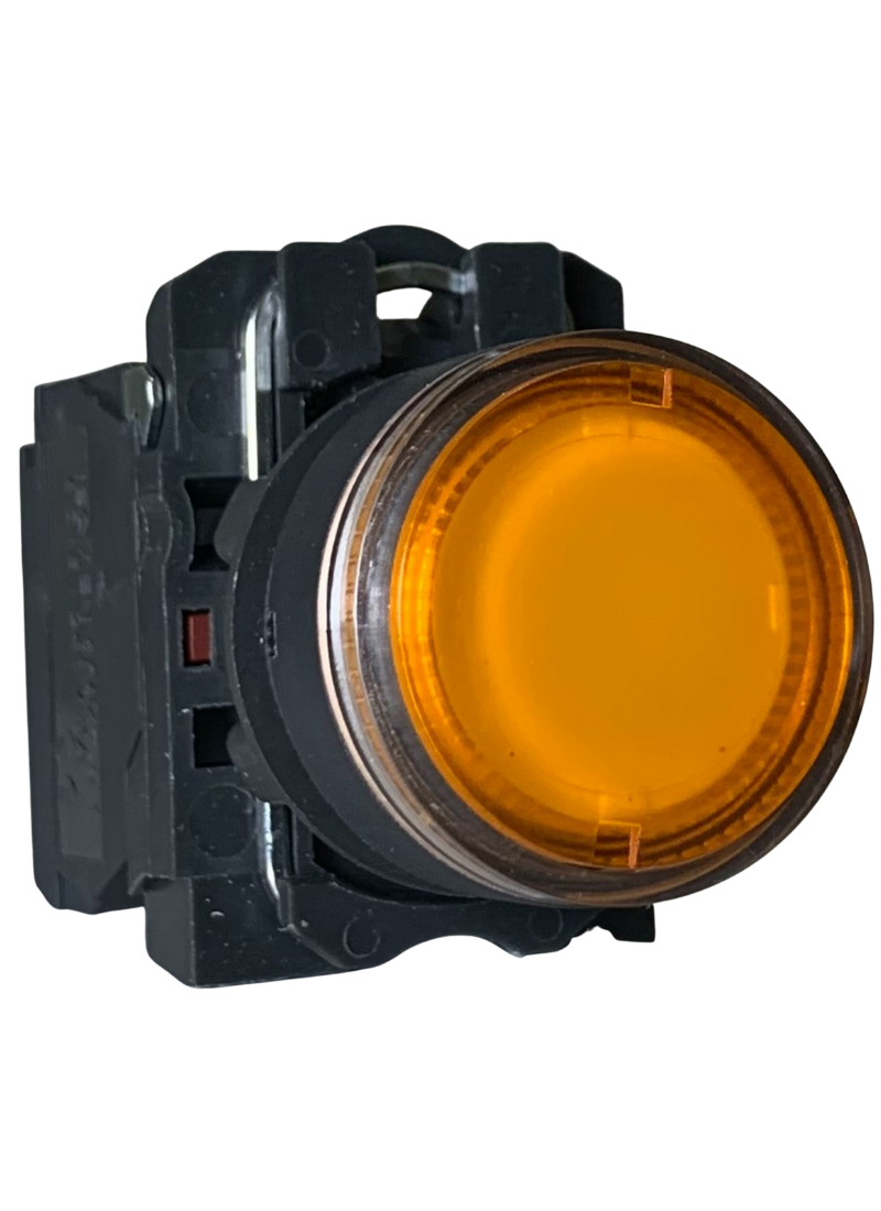 Illuminated Push Button 24VAC Protected LEDs Yellow 1N/O + 1N/C