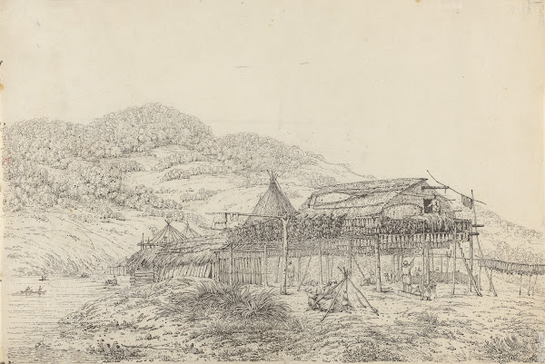 The Balagans or Summer Habitations with the Method of Drying Fish at St Peter an