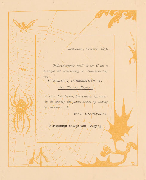 Uitnodiging met spin in or before 1897