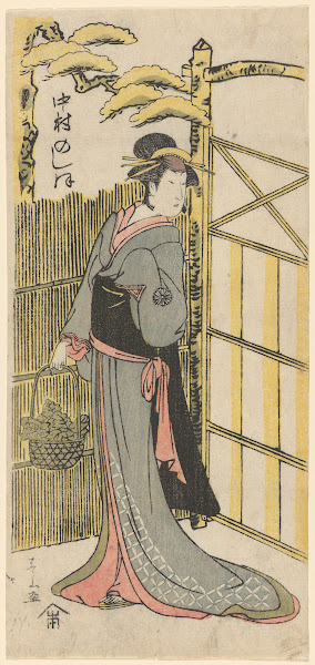 Female Figure Standing beside Garden Gate 18th century