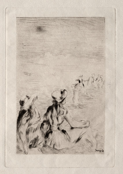 On the Beach at Berneval c 1892