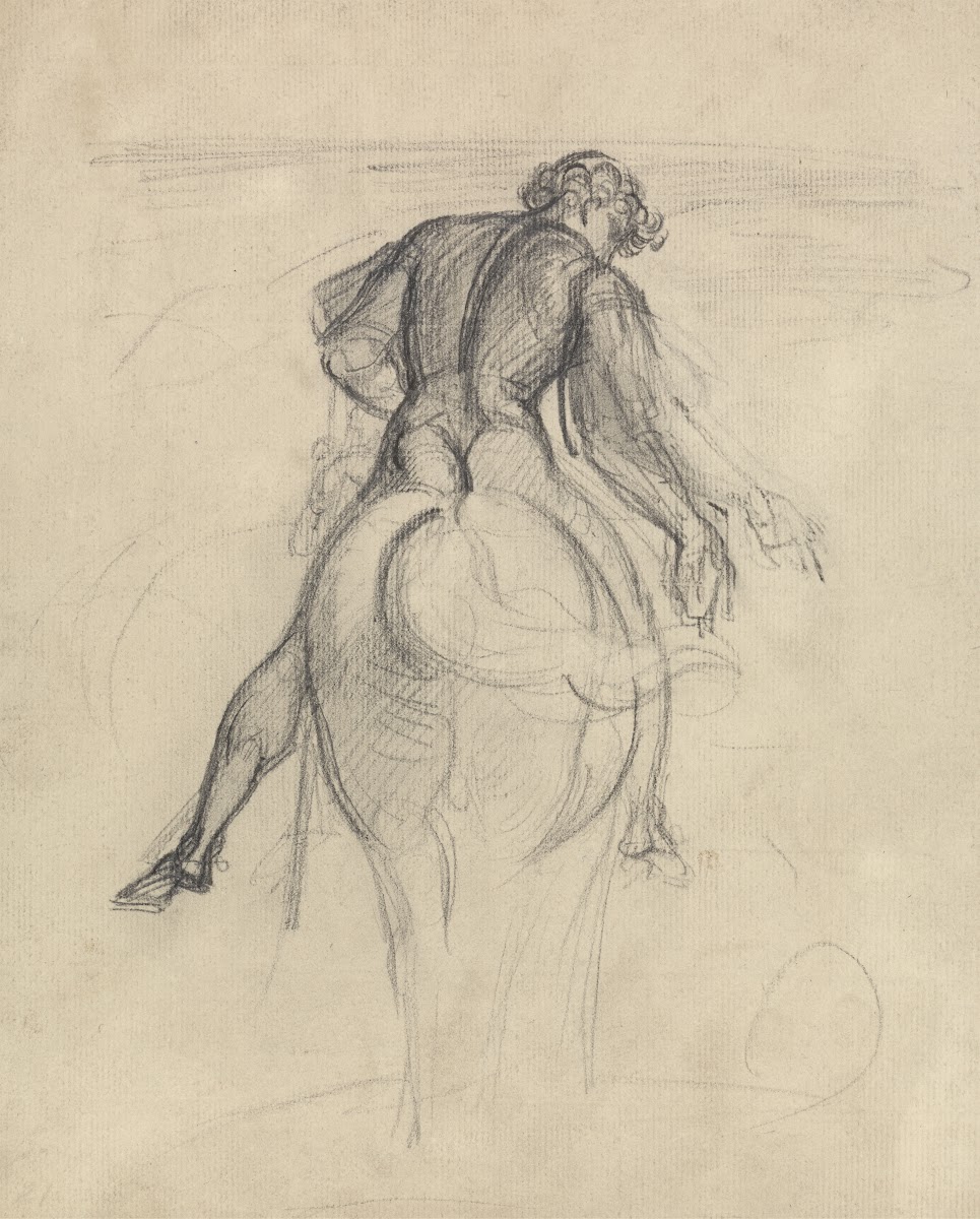 Study of a Man Riding a Horse