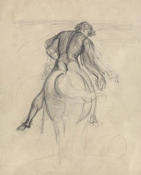 Study of a Man Riding a Horse
