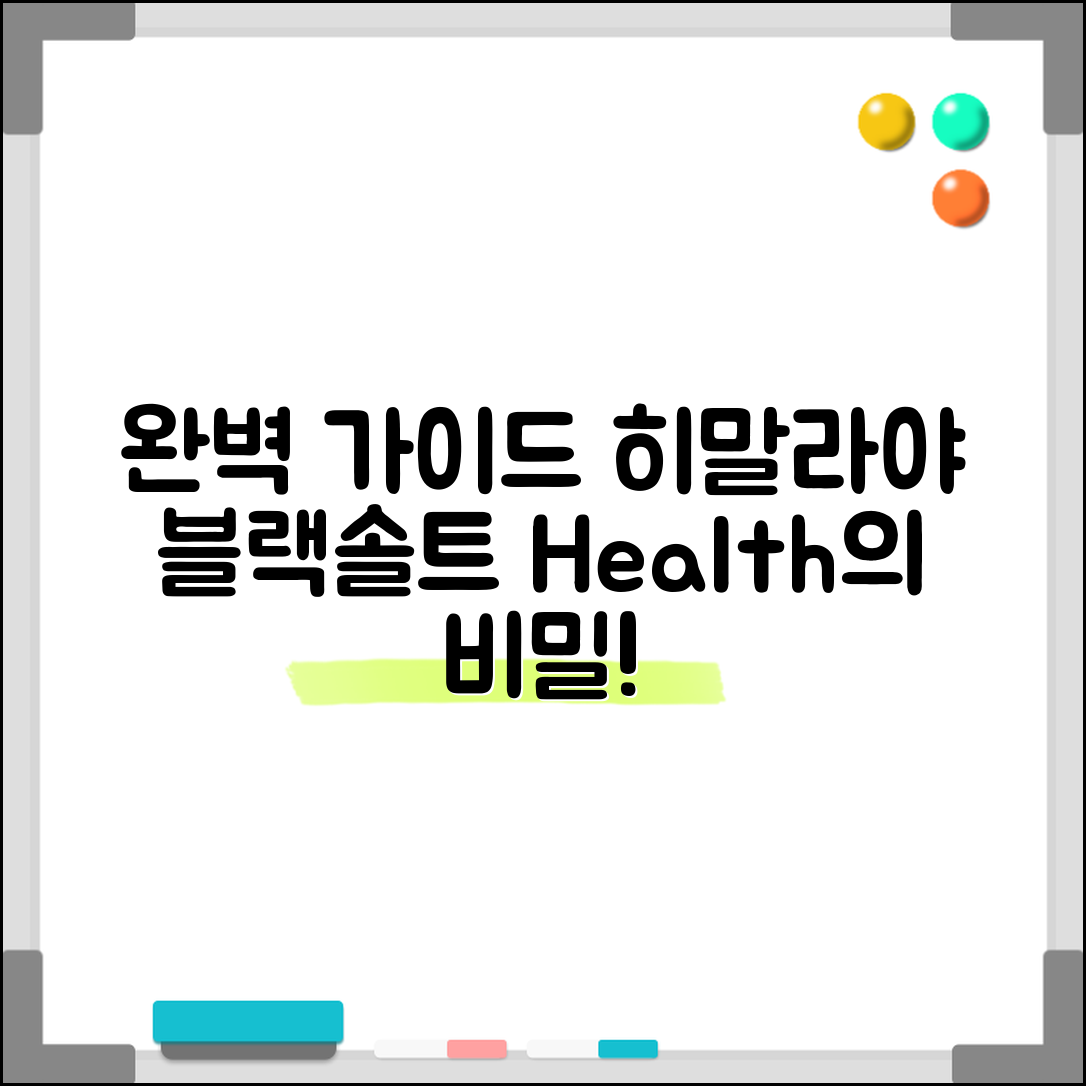 히말라야블랙솔트 완벽 가이드: 건강의 비밀