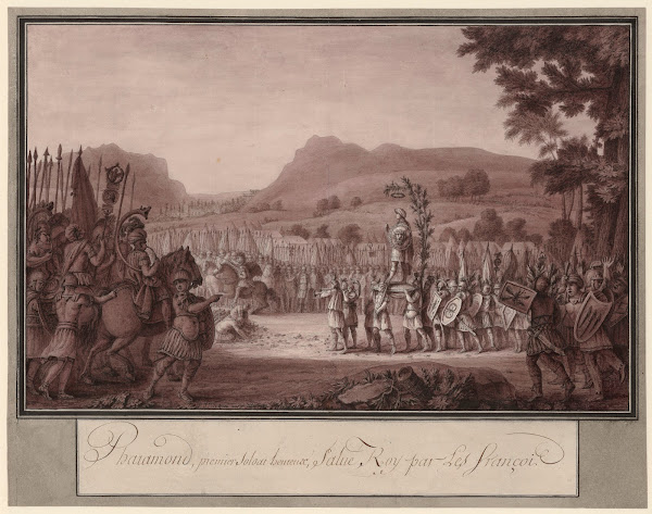 Pharamond premier soldat heureux salué roy par les françoi 1790