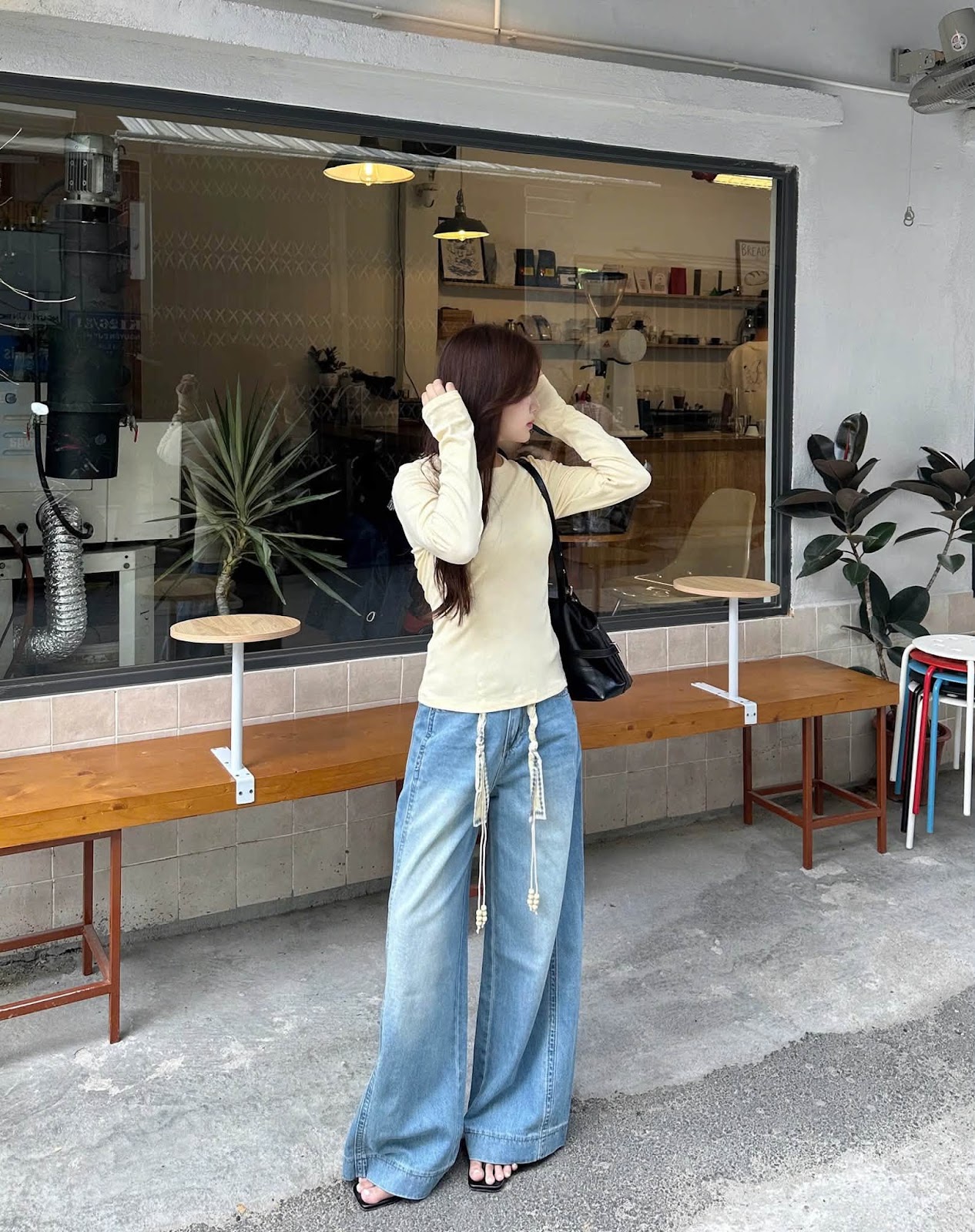 áo thun dài tay trơn cổ tròn XONXEN SHOP 822-1 – Image 4
