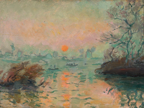 Landscape at sunset 1906