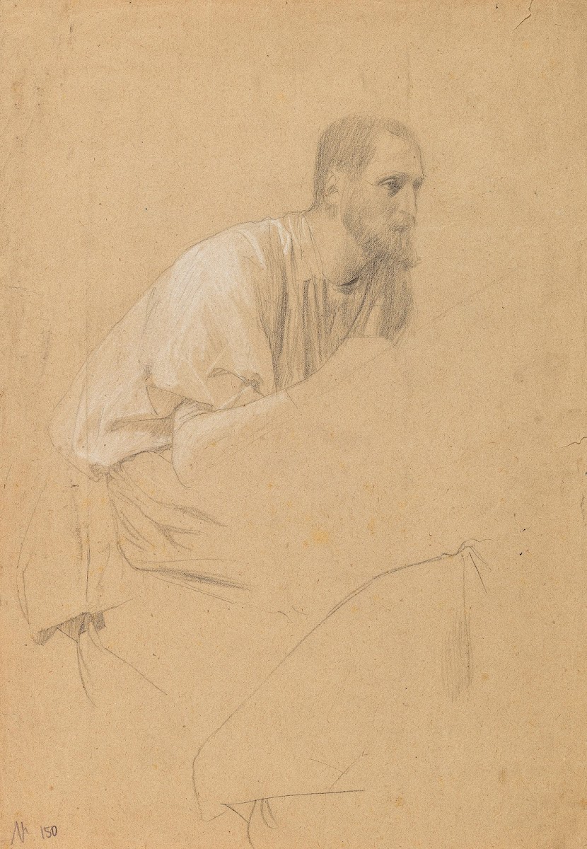 Drawing older man c 1879