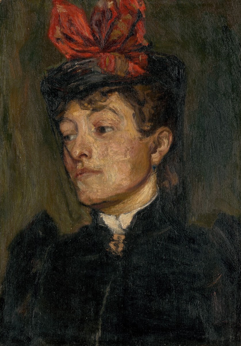 Head Of A Lady In A Hat 1895