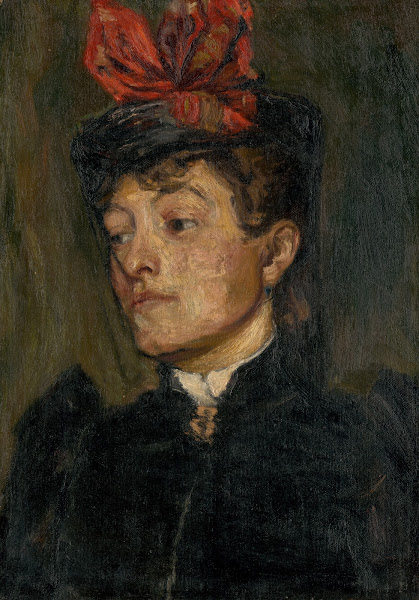 Head Of A Lady In A Hat 1895