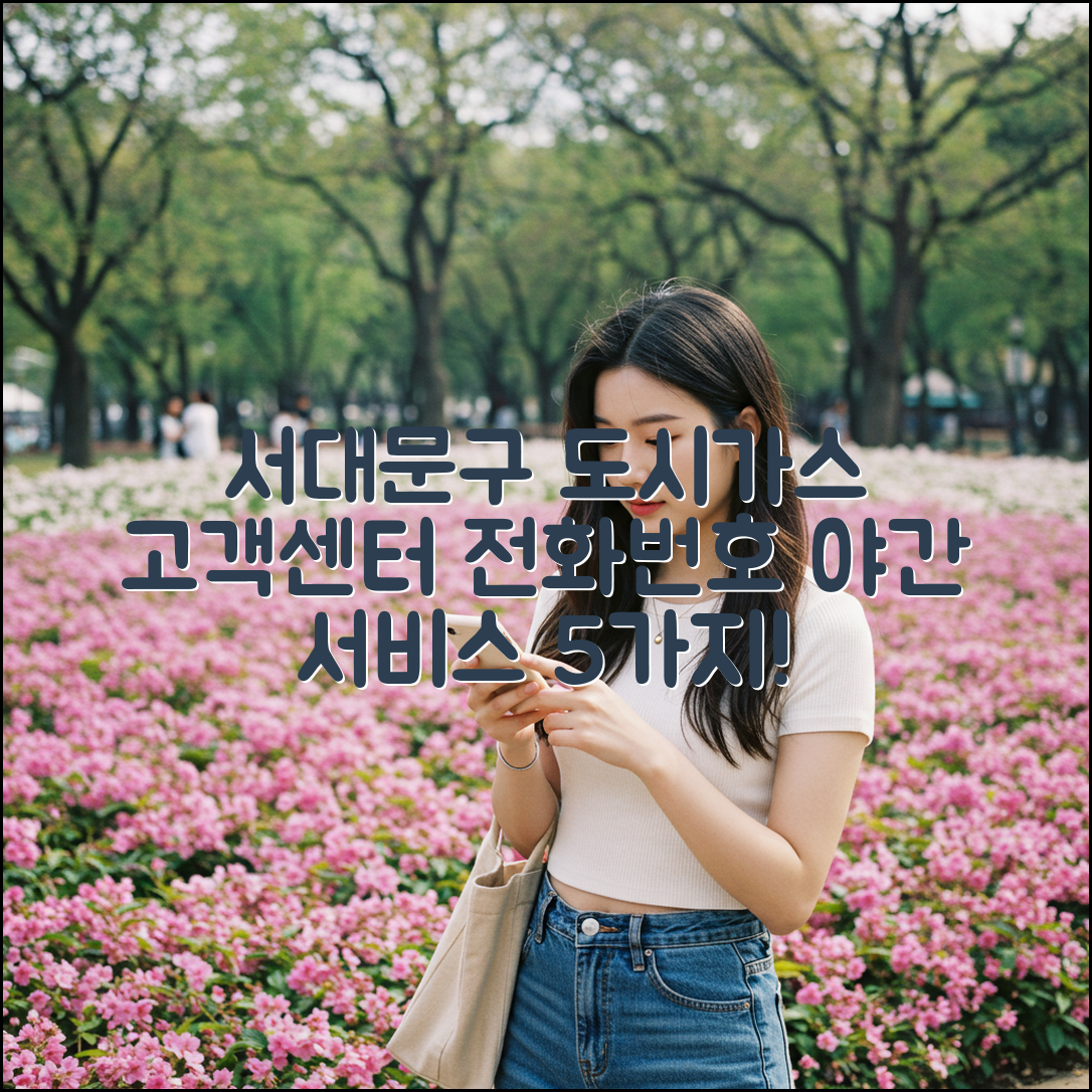 서대문구 도시가스 고객센터 전화번호 및 야간 서비스 5가지