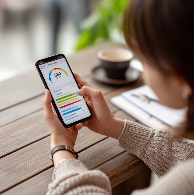 이자 부담을 계산하며 고민하는 금융 생활 장면