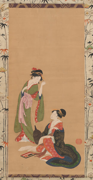 Courtesans Parodying Kanzan And Jittoku