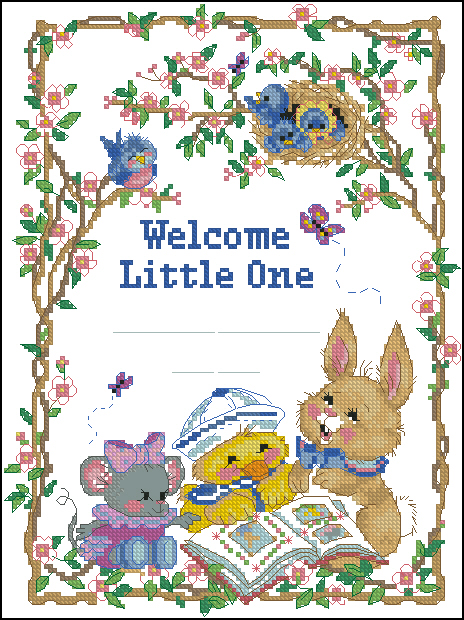 DIM03845 Welcome Little One Birth Record