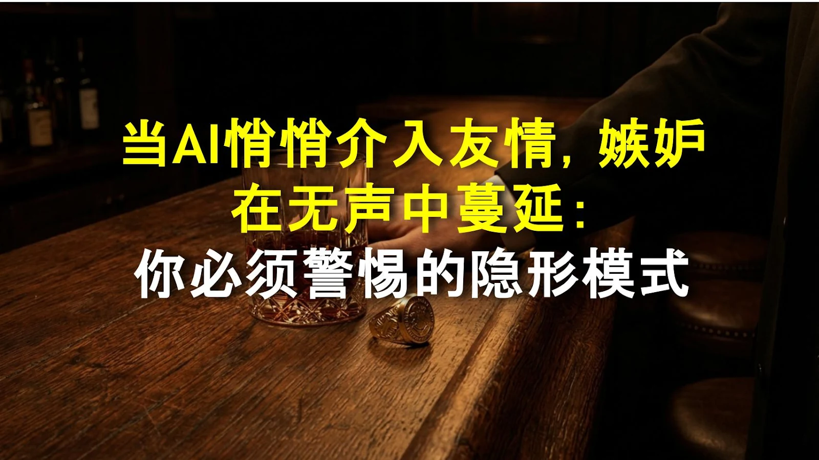 当AI悄悄介入友情，嫉妒在无声中蔓延：你必须警惕的隐形模式