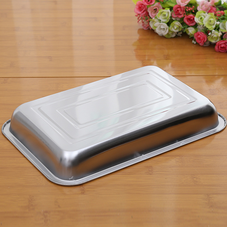 Rectangular stainless steel tray, 304 steel, 20–41 cm