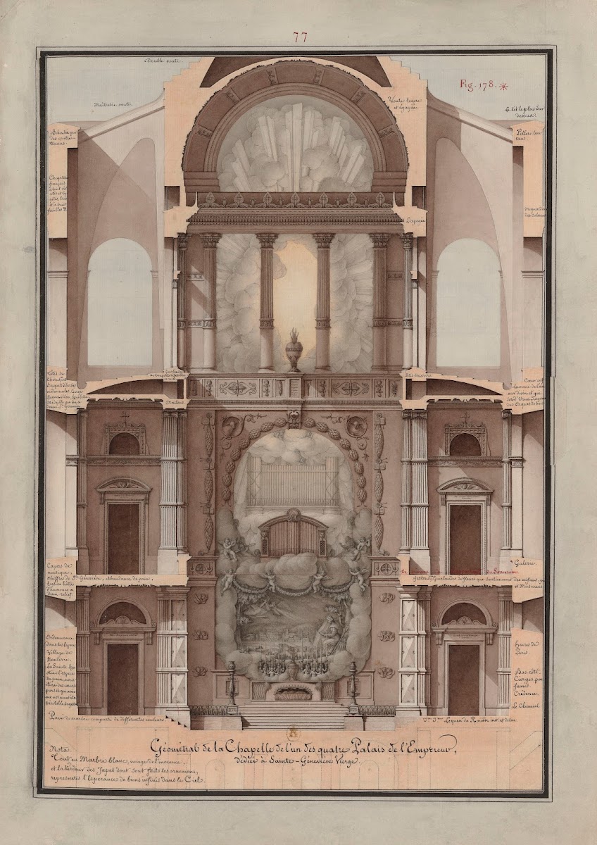 RabatGéométral de la chapelle de lun des quatre palais de lempereur dédié à Sain