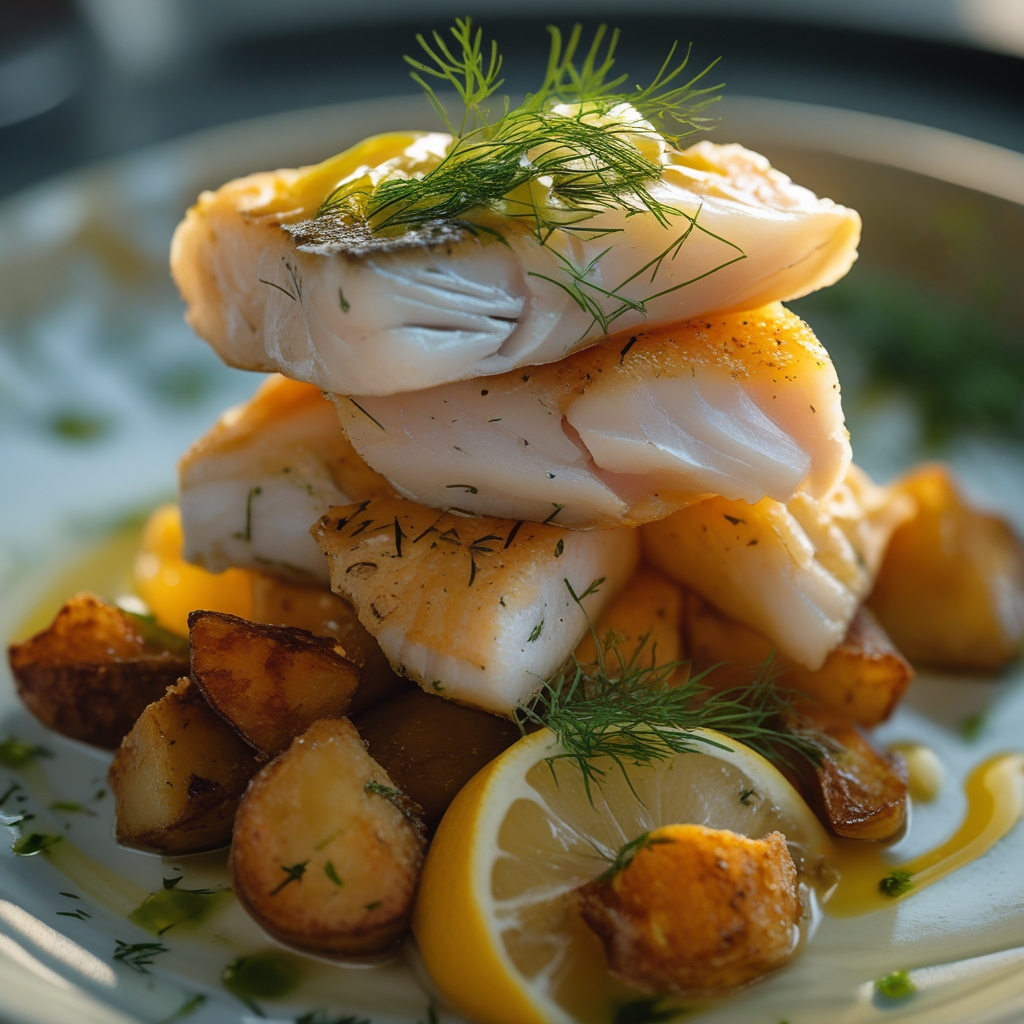 Final Creamy Lemon-Dill Whitefish & Potato Sheet Pan with Crispy Capers