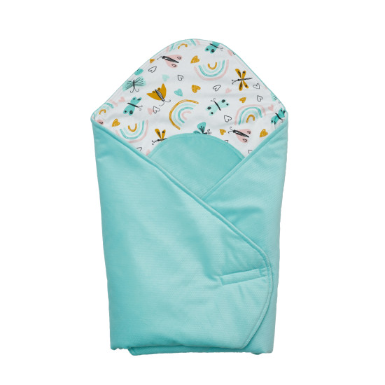 Конверт - плед Twins Velvet Print 80x80 м'ятний