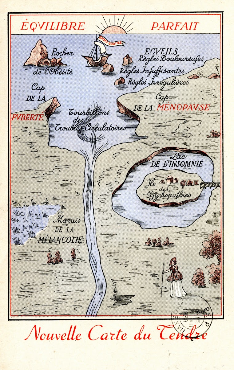 Nouvelle Carte Du Tendre 1938