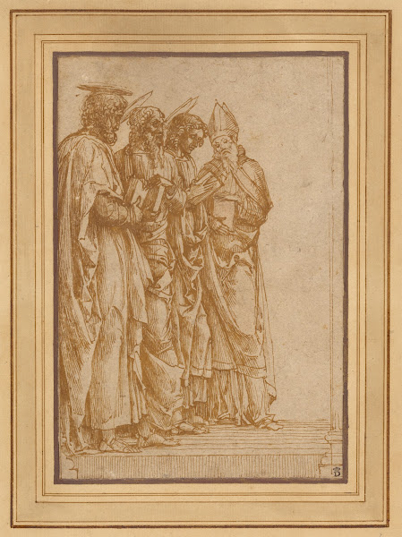 Study of Four Saints Peter Paul John the Evangelist and Zeno 14561459
