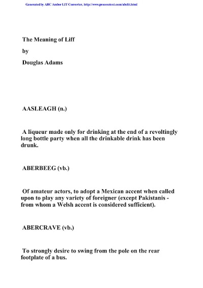 Adams, Douglas the Meaning of Liff