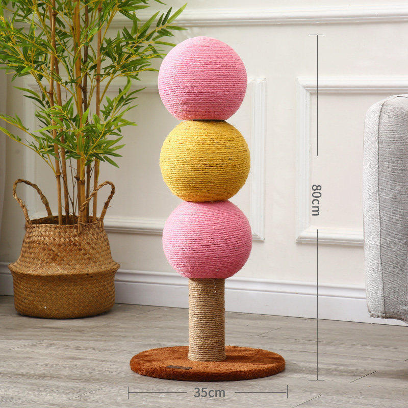 Scratching post for cats made of sisal hemp