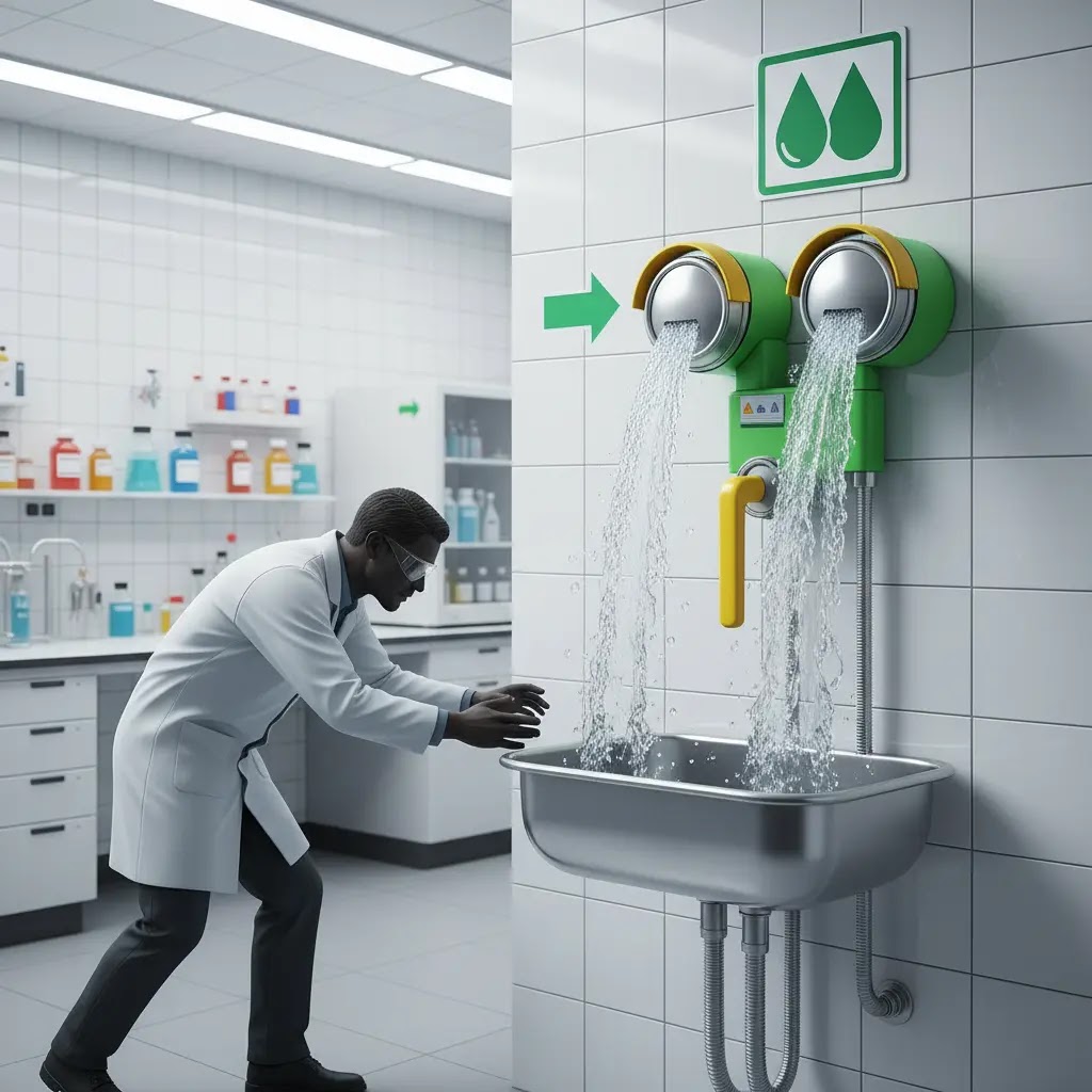 Apa itu emergency eyewash station dan apa fungsinya?
