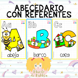 Láminas del abecedario con referentes