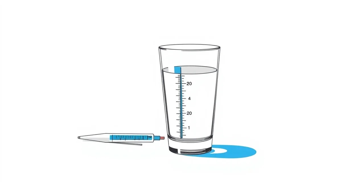 냉방병 초기 증상 체크리스트 체온 측정 및 수분 섭취 이미지