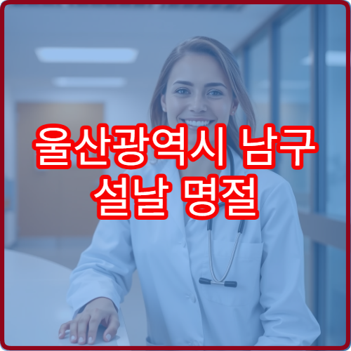 울산광역시 남구 설날 명절 내과 연휴 진료 병원 감기·복통 응급 진료 가능