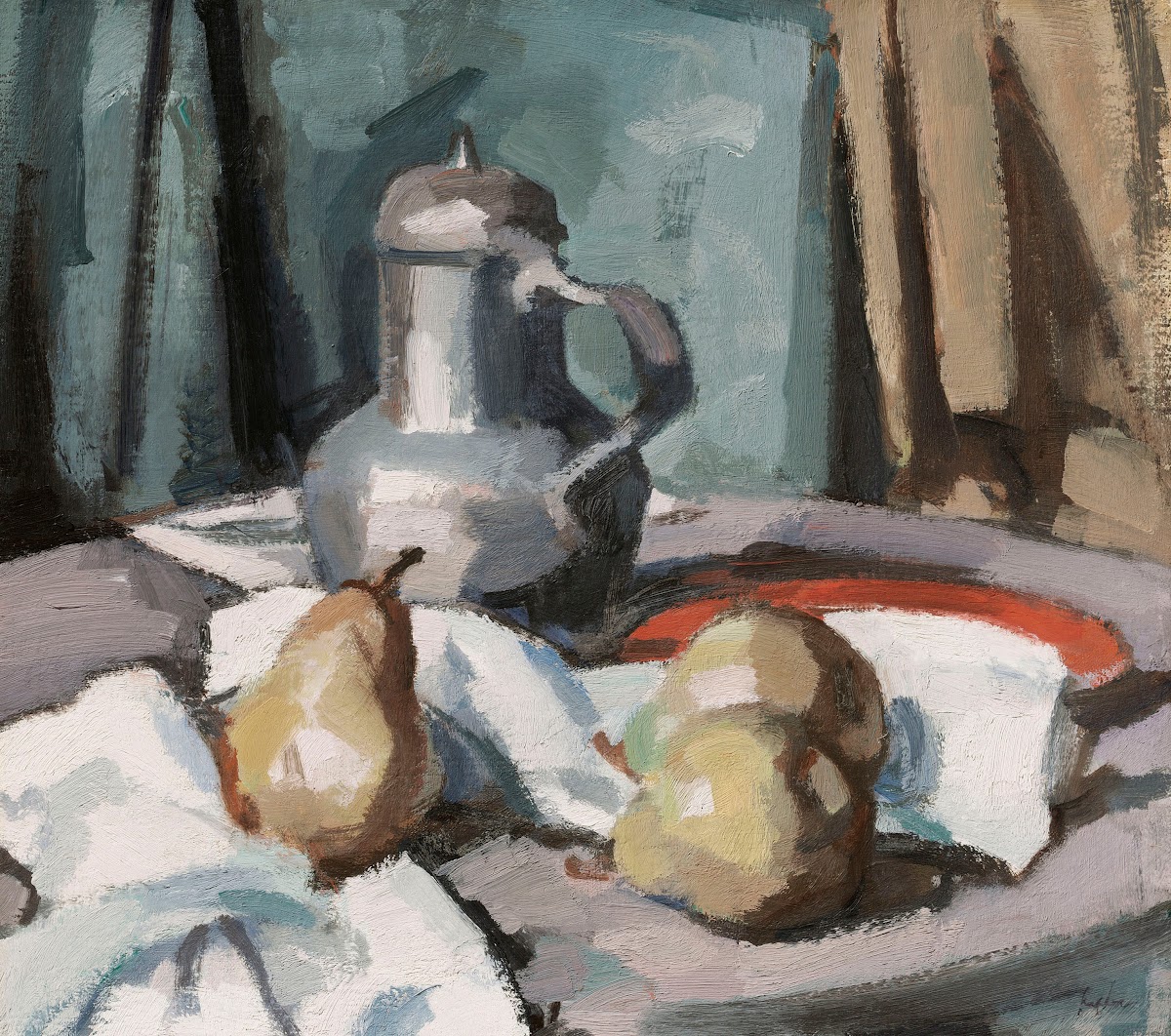 Pewter Jug and Pears 1926