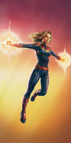 Captain Marvel, Carol Danvers, Hulk, Character, Art Full HD iPhone Wallpaper Background