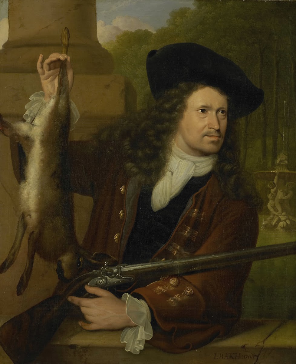 Jan de Hooghe 1650 1731 Anna de Hooghes Cousin Dressed for Shooting 1700