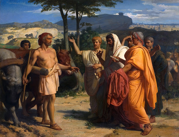 Cincinnatus Recevant Les Ambassadeurs De Rome 1843