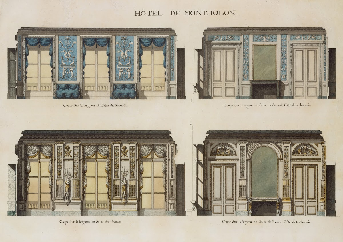 Longitudinal and Cross Sections of the Salons of the Hôtel de Montholon 178586