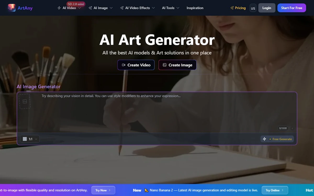 Captura de wan ai video generator