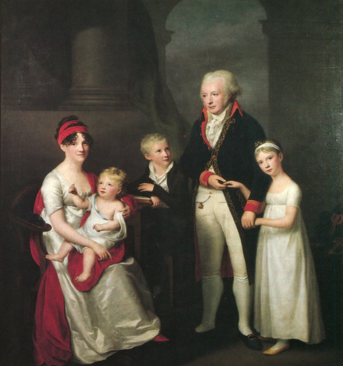 Family portrait of Lübeck merchant Marc André Souchay 1759 1814 his wife Corneli