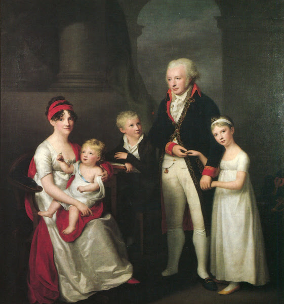 Family portrait of Lübeck merchant Marc André Souchay 1759 1814 his wife Corneli