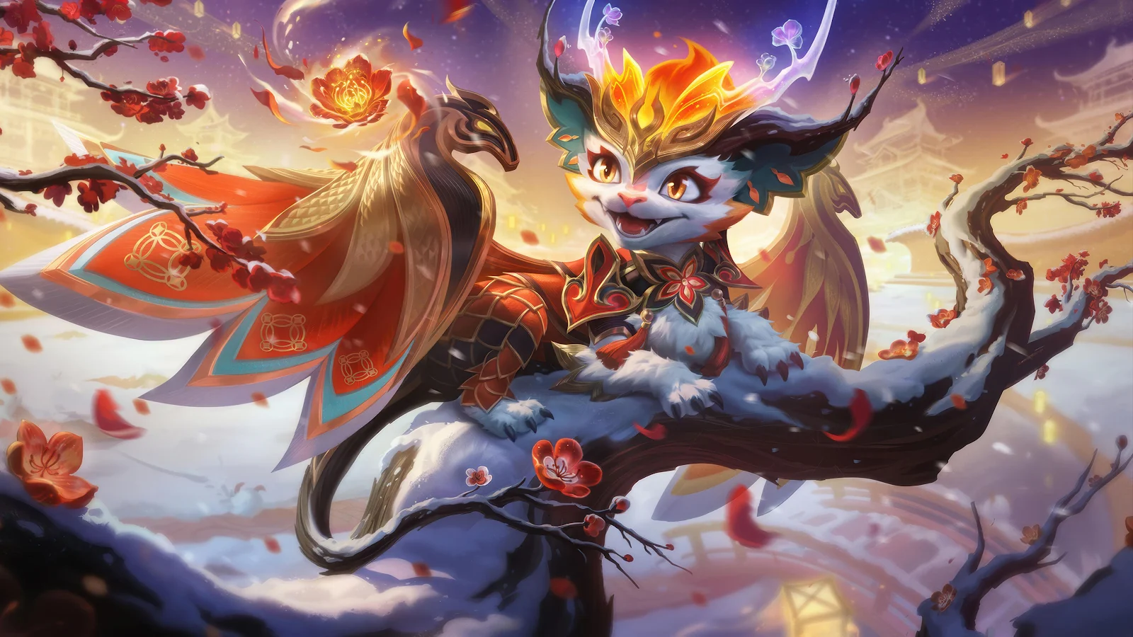 Dragon Lantern Smolder Splash Art - Digital Game Art 4K Wallpaper (3840x2160)