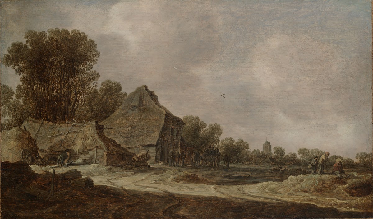 A Sandy Road with ThatchedCottages 1633