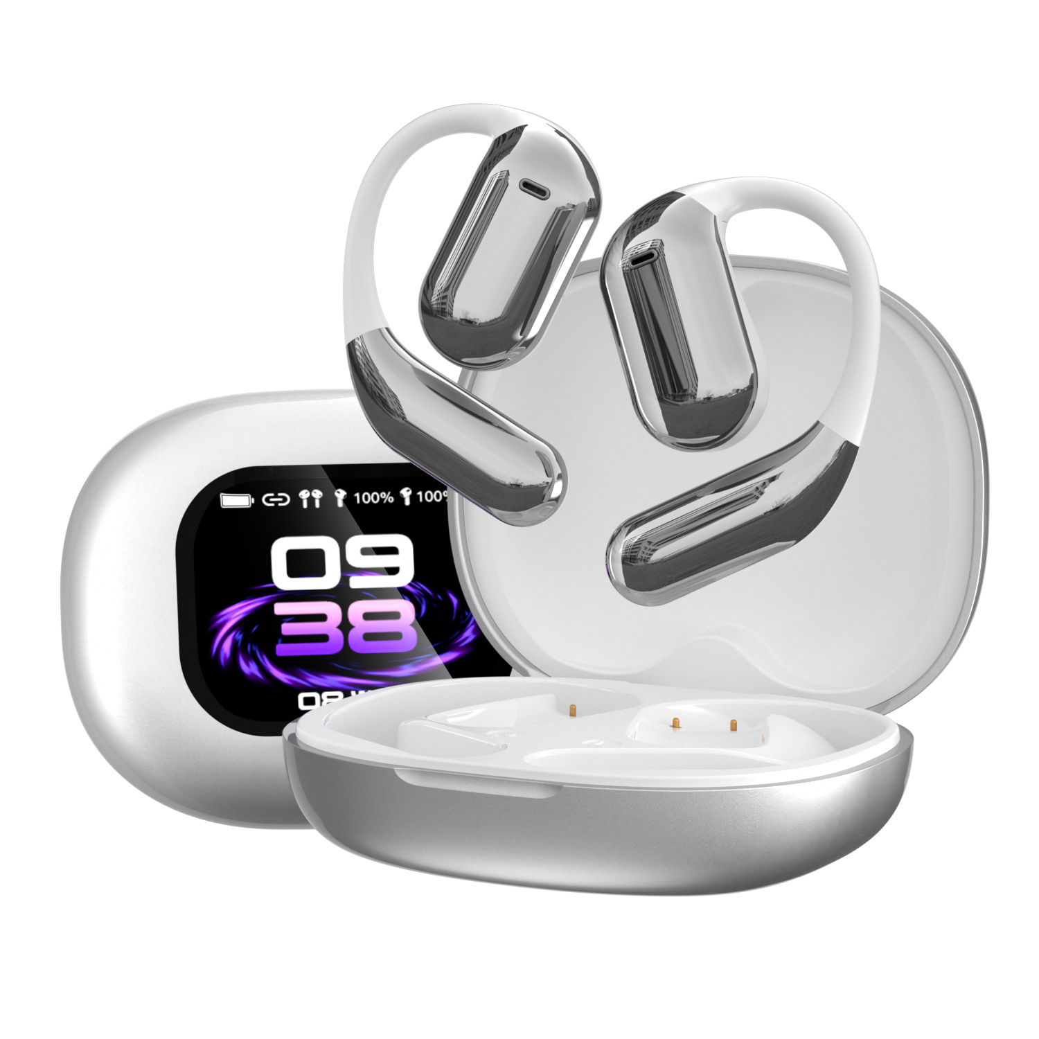 Open Bluetooth headphones with noise cancellation