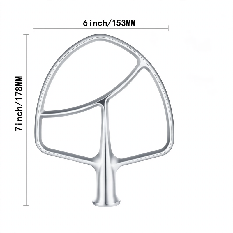 Mixing tool set for kitchen machine, stainless steel