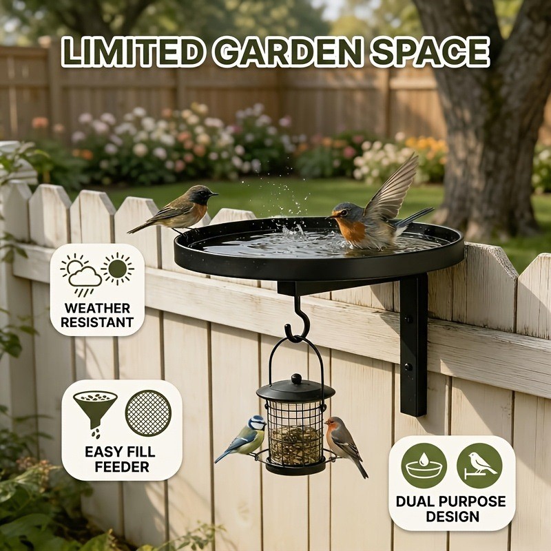 Metal Wall Birdbath or Plant Holder