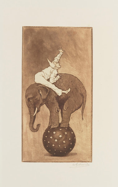 Léléphant et le clown 1889