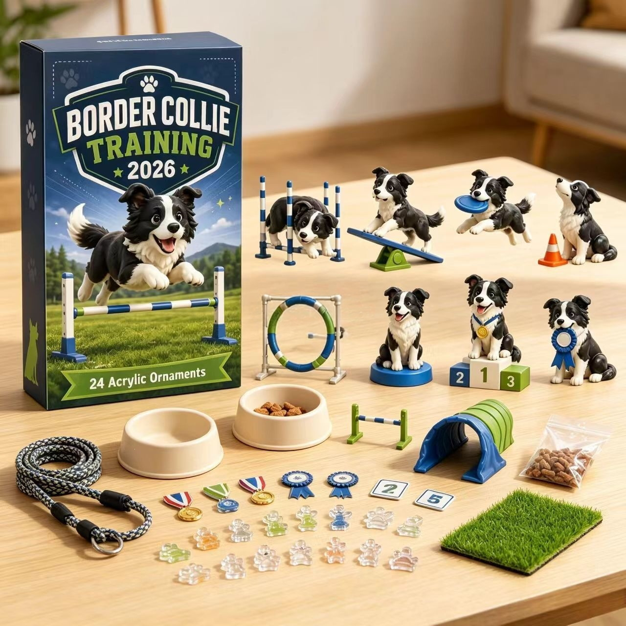 Border Collie Adventskalender aus Acryl