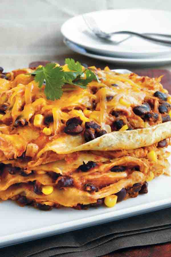 Slow Cooker Enchilada Stack