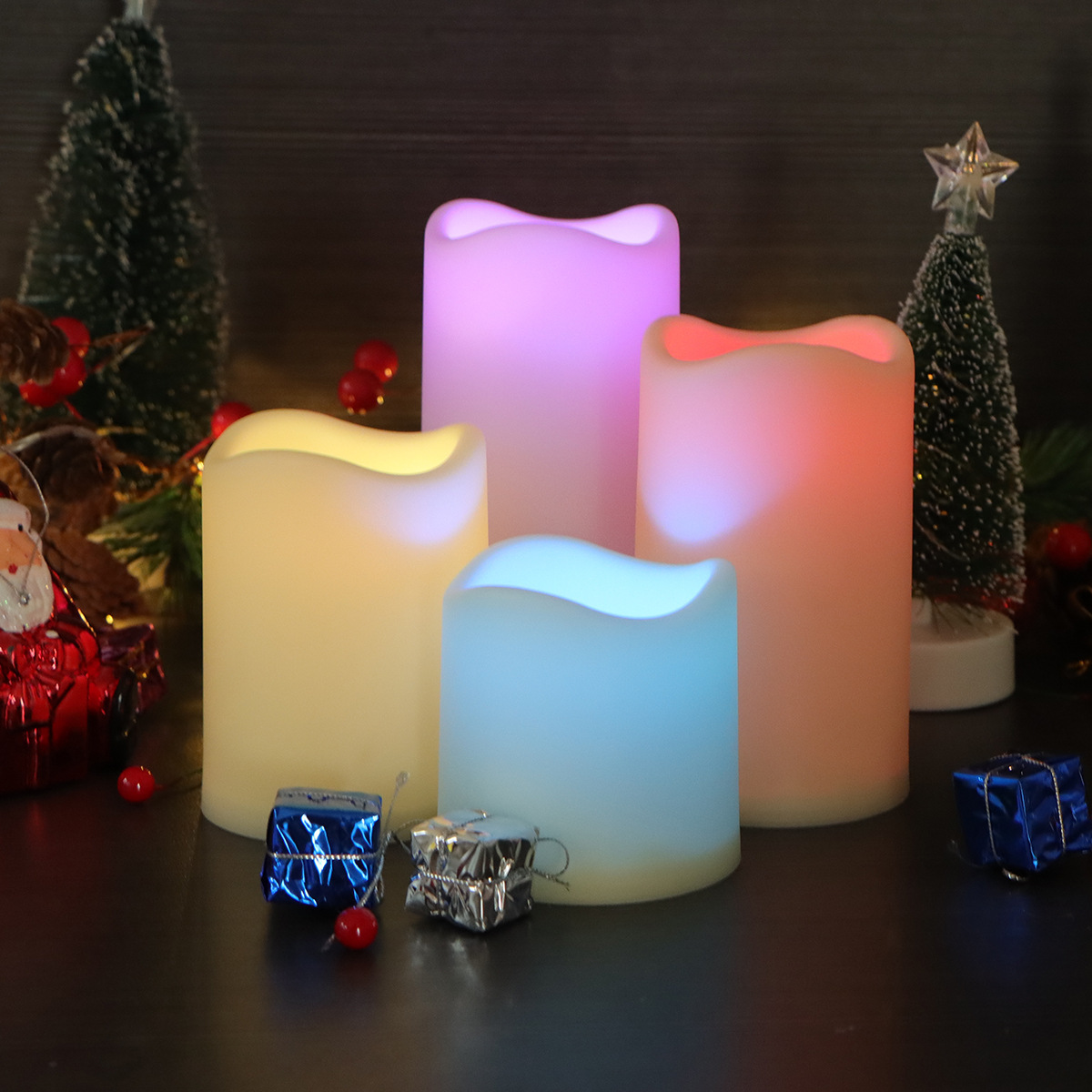 LED Real Wax Look Candle Set with Remote