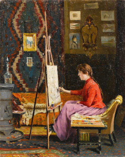 Girl Painter and Her Studio 1939